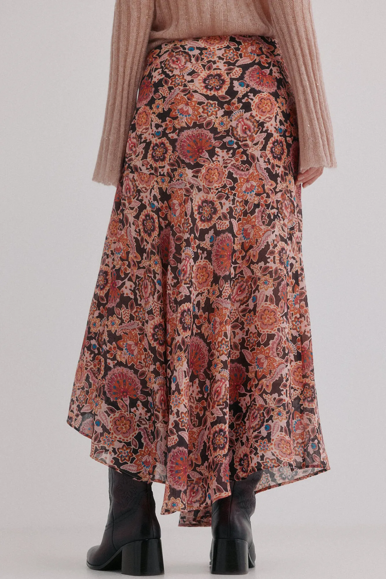 Hoss Intropia Saias-Rosana. Saia estampada Castanho