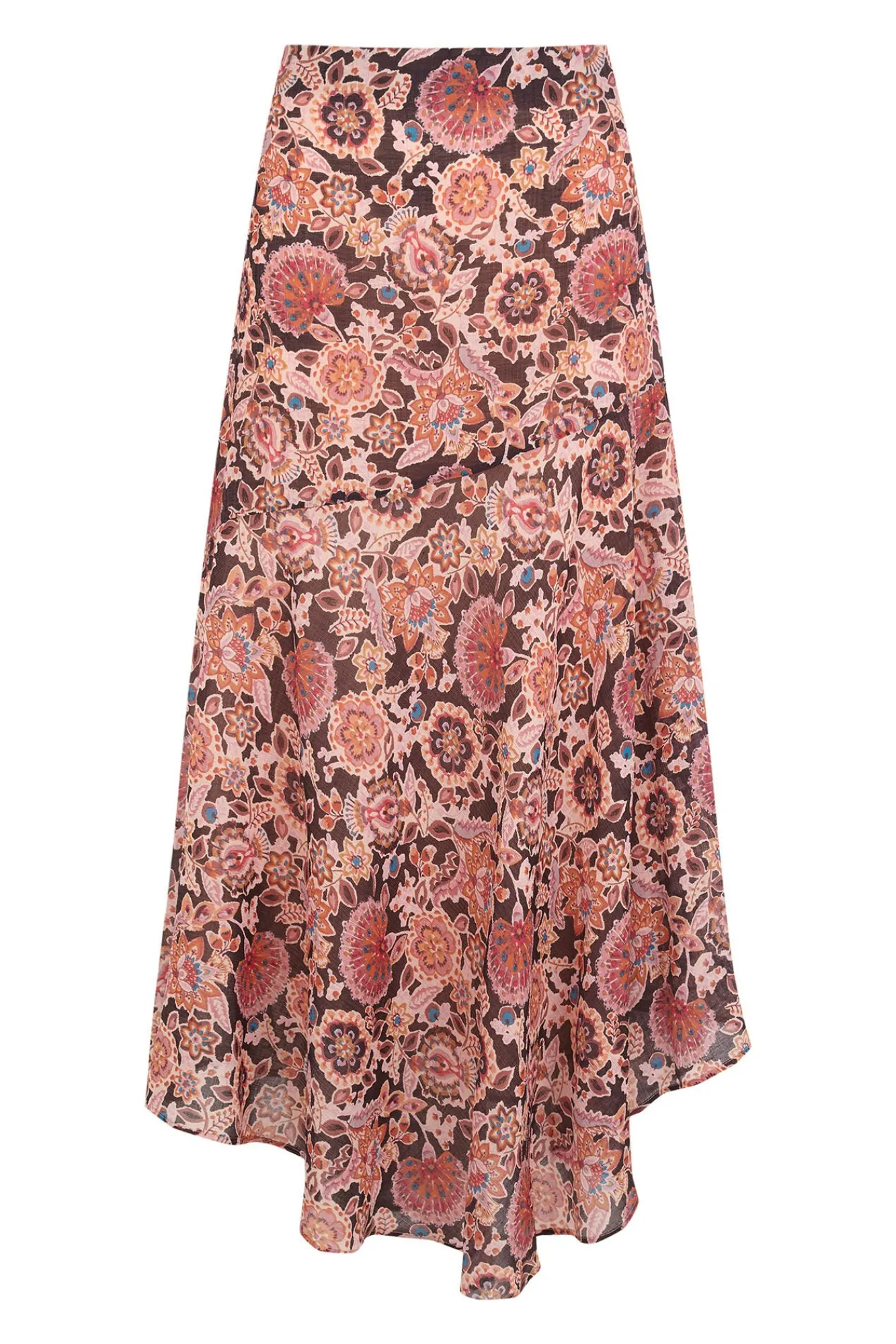 Hoss Intropia Saias-Rosana. Saia estampada Castanho