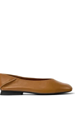 Camper Sabrinas|Rasos-Sabrinas de couro rasas vison