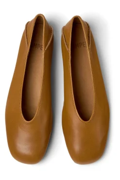 Camper Sabrinas|Rasos-Sabrinas de couro rasas vison