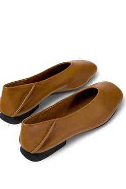 Camper Sabrinas|Rasos-Sabrinas de couro rasas vison