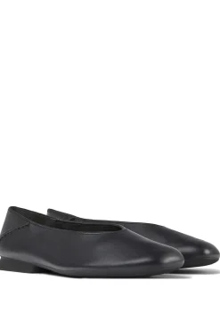 Camper Sabrinas|Rasos-Sabrinas de couro rasas preto