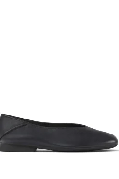 Camper Sabrinas|Rasos-Sabrinas de couro rasas preto