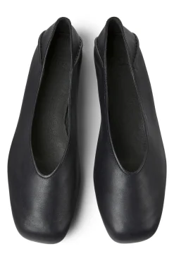 Camper Sabrinas|Rasos-Sabrinas de couro rasas preto