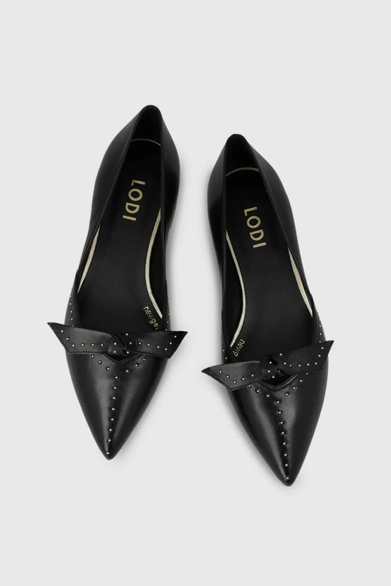 Lodi Sabrinas|Saltos-Sabrinas em couro e tachas Preto