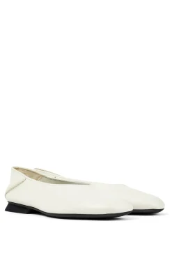 Camper Sabrinas|Rasos-Sabrinas rasas de pele para mulher branco