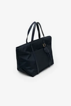 Cortefiel Malas-Sacola de compras em nylon com logo pq Azul