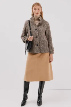 Cortefiel Saias-saia capa de camurça Tostado