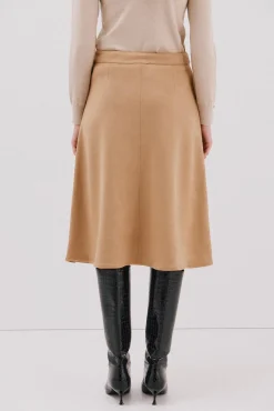 Cortefiel Saias-saia capa de camurça Tostado