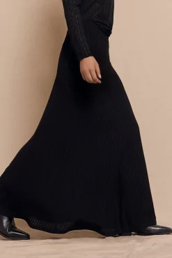 Slowlove Saias-Saia capa de malha Preto