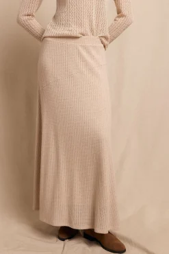 Slowlove Saias-Saia capa de malha Tostado