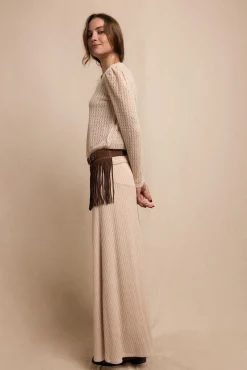 Slowlove Saias-Saia capa de malha Tostado