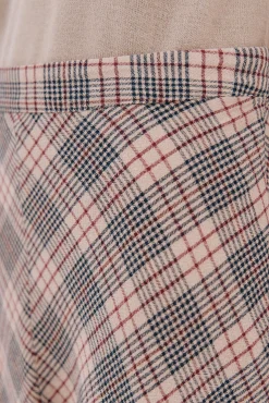 Cortefiel Saias-Saia capa xadrez Castanho