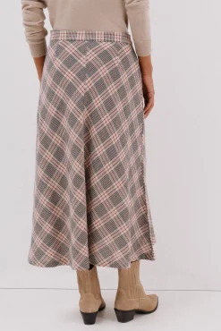 Cortefiel Saias-Saia capa xadrez Castanho