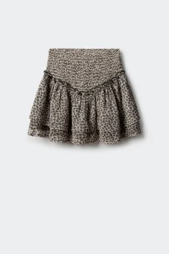 Springfield Kids Saias|Vestidos-Saia curta com babados para meninas cinzento