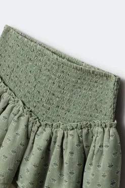 Springfield Kids Saias|Vestidos-Saia curta com babados para meninas verde