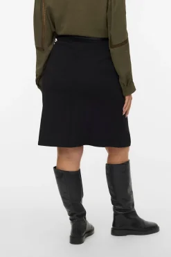 Vero Moda Curve Saias-Saia curta com cinto, tamanho grande, l Preto
