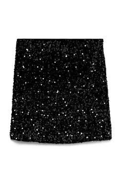 Vero Moda Saias-Saia curta de lantejoulas Cinzento