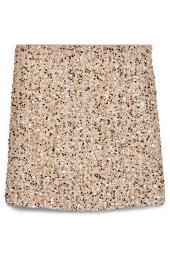 Vero Moda Saias-Saia curta de lantejoulas Tostado