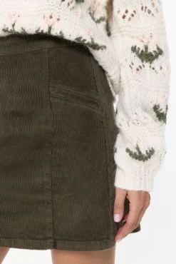 Vero Moda Saias-Saia curta de veludo cotelê Verde