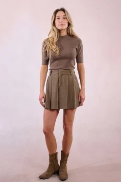 Molly Bracken Saias-Saia curta plissada Verde