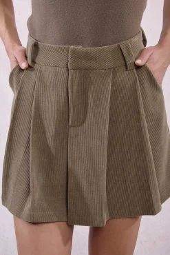 Molly Bracken Saias-Saia curta plissada Verde