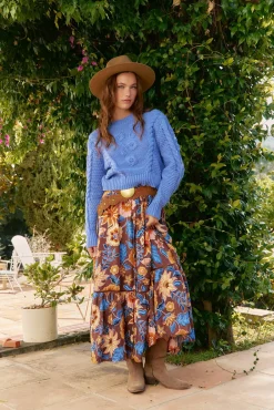 Jaase Saias-Saia Daphne com estampado de terra Multicolorido