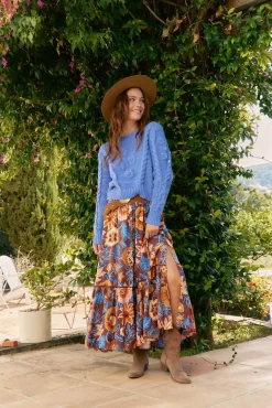 Jaase Saias-Saia Daphne com estampado de terra Multicolorido