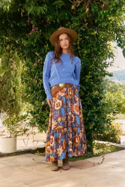 Jaase Saias-Saia Daphne com estampado de terra Multicolorido