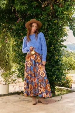 Jaase Saias-Saia Daphne com estampado de terra Multicolorido