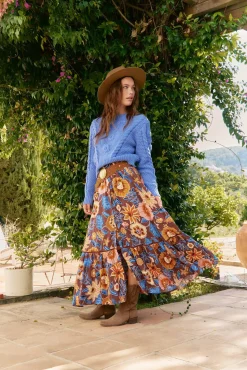 Jaase Saias-Saia Daphne com estampado de terra Multicolorido