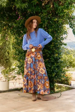 Jaase Saias-Saia Daphne com estampado de terra Multicolorido