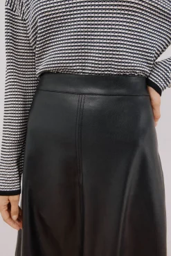 Cortefiel Saias-Saia de capa de polipele sintético Preto