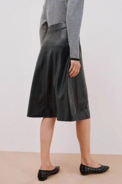 Cortefiel Saias-Saia de capa de polipele sintético Preto