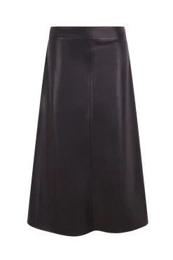 Cortefiel Saias-Saia de capa de polipele sintético Preto