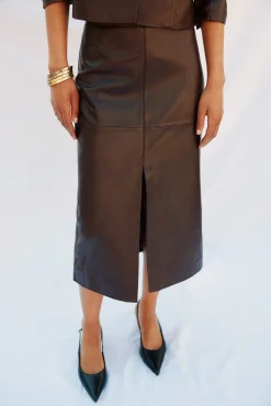 Cortefiel Fatos|Saias-Saia de couro Granada