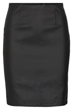 Vero Moda Curve Saias-Saia de couro sintético saia size Preto