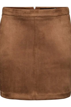 Vero Moda Curve Saias-Saia de couro sintético saia size Castanho