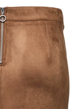 Vero Moda Curve Saias-Saia de couro sintético saia size Castanho