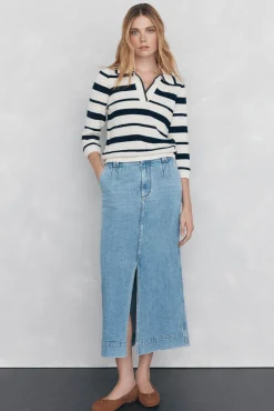 Pedro del Hierro Saias-Saia de ganga Azul