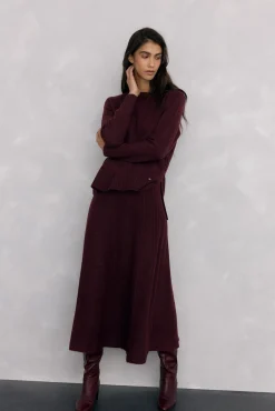 Pedro del Hierro Saias-Saia de malha Bordeaux