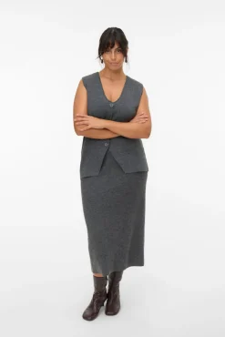Vero Moda Curve Saias-Saia de malha 7/8 Cinzento