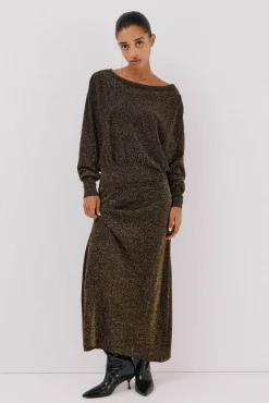 Cortefiel Saias-Saia de malha com lurex Dourado