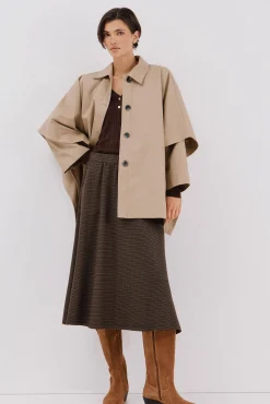 Cortefiel Saias-Saia de malha malha Tostado