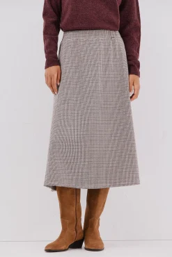 Cortefiel Saias-Saia de malha malha Castanho