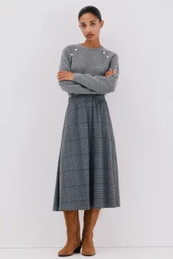 Cortefiel Saias-Saia de malha malha Azul