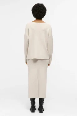 Object Saias-Saia de malha midi Tostado