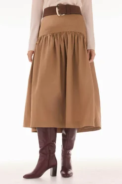 TFP by Tamara Falcó Saias-Saia de saia bufante Beige