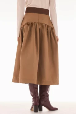 TFP by Tamara Falcó Saias-Saia de saia bufante Beige