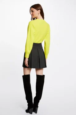 Morgan Saias-Saia Eva com pregas Preto